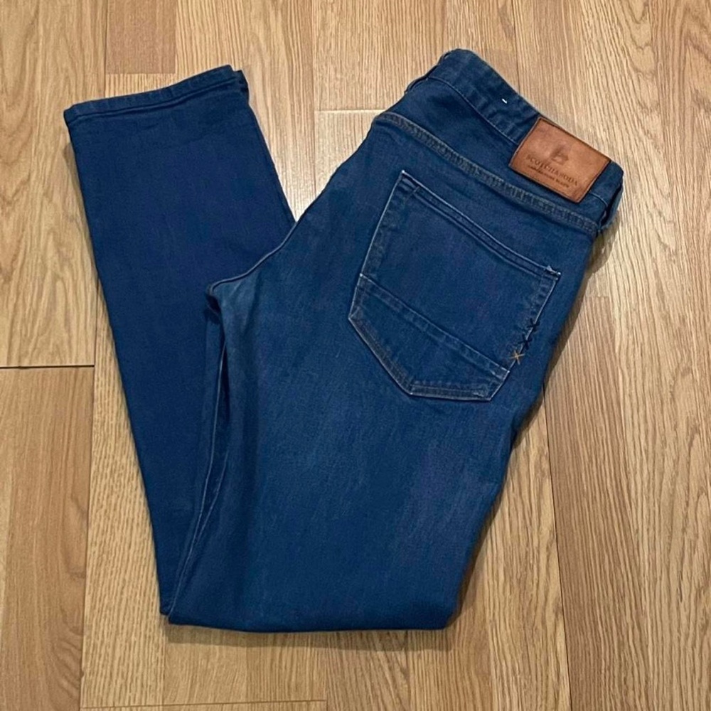 Scotch & Soda Men’s 33x32 (35x31) Tye Slim Straight Fit Jeans Medium Blue Denim